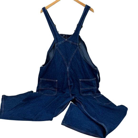 Carhartt Bib Overalls Mens 46x30 ACTUAL Blue Denim Union USA Vintage R07DST - Picture 2 of 9
